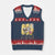 Its A Good Day To Crochet V-Neck Knit Sweater Vest Cute Cat Chasing Yarn TS12 Navy Red Print Your Wear