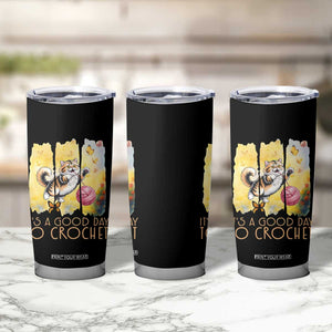 Its A Good Day To Crochet Tumbler Cup Cute Cat Chasing Yarn TS12 Print Your Wear