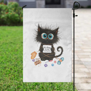 Funny Cat Crochet Lover Garden Flag Its Fine I am Fine Everything Is Fine TS12 Print Your Wear