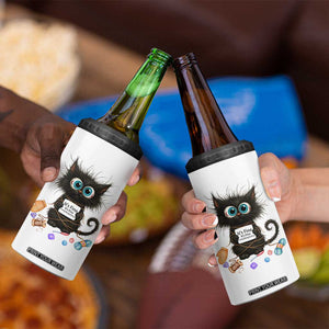Funny Cat Crochet Lover 4 in 1 Can Cooler Tumbler Its Fine I am Fine Everything Is Fine TS12 Print Your Wear