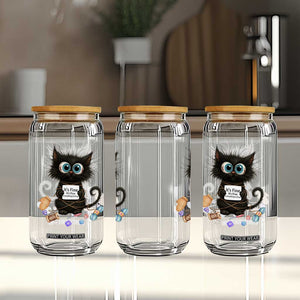 Funny Cat Crochet Lover Glass Can Its Fine I am Fine Everything Is Fine TS12 Print Your Wear