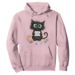 Funny Cat Crochet Lover Hoodie Its Fine I am Fine Everything Is Fine TS12 Light Pink Print Your Wear