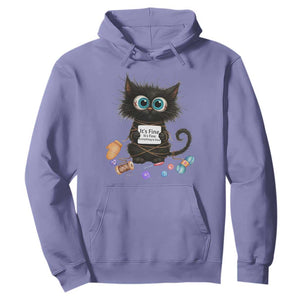 Funny Cat Crochet Lover Hoodie Its Fine I am Fine Everything Is Fine TS12 Violet Print Your Wear