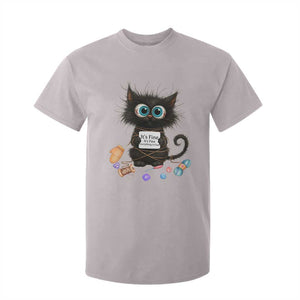 Funny Cat Crochet Lover T Shirt For Kid Its Fine I am Fine Everything Is Fine TS12 Ice Gray Print Your Wear