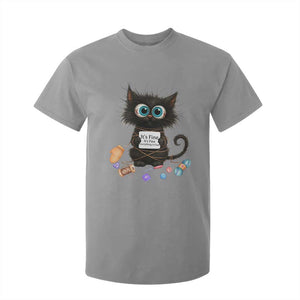 Funny Cat Crochet Lover T Shirt For Kid Its Fine I am Fine Everything Is Fine TS12 Sport Gray Print Your Wear