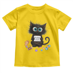 Funny Cat Crochet Lover Toddler T Shirt Its Fine I am Fine Everything Is Fine TS12 Daisy Print Your Wear