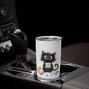 Funny Cat Crochet Lover Tumbler Cup Its Fine I am Fine Everything Is Fine TS12 Print Your Wear