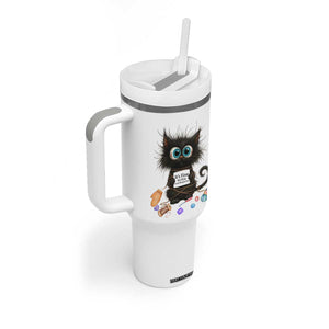 Funny Cat Crochet Lover Tumbler With Handle Its Fine I am Fine Everything Is Fine TS12 Print Your Wear