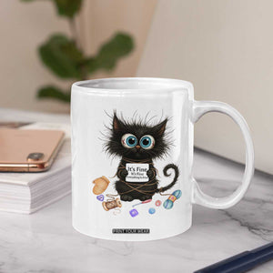 Funny Cat Crochet Lover Coffee Mug Its Fine I am Fine Everything Is Fine TS12 Print Your Wear