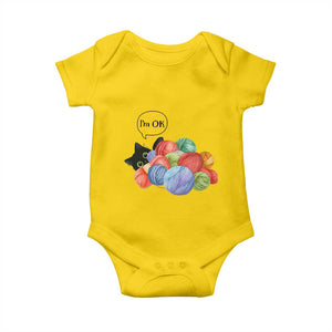 Im OK Baby Onesie Cat Tangled In Yarn Funny Crochet Gift TS12 Daisy Print Your Wear