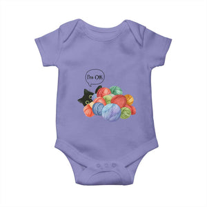 Im OK Baby Onesie Cat Tangled In Yarn Funny Crochet Gift TS12 Violet Print Your Wear