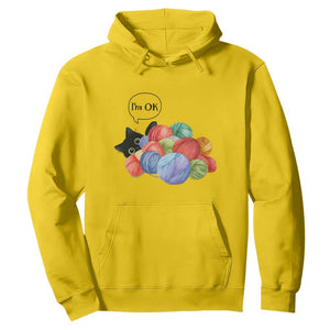 Im OK Hoodie Cat Tangled In Yarn Funny Crochet Gift TS12 Daisy Print Your Wear