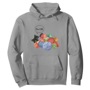 Im OK Hoodie Cat Tangled In Yarn Funny Crochet Gift TS12 Sport Gray Print Your Wear