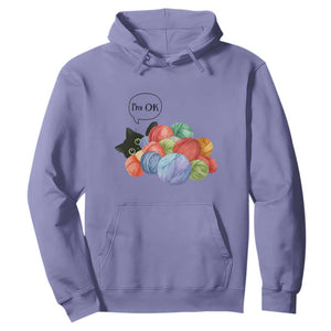 Im OK Hoodie Cat Tangled In Yarn Funny Crochet Gift TS12 Violet Print Your Wear