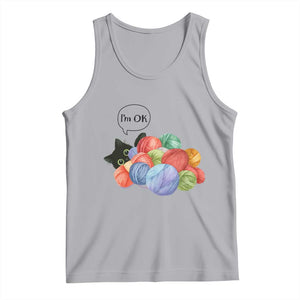 Im OK Tank Top Cat Tangled In Yarn Funny Crochet Gift TS12 Athletic Heather Print Your Wear