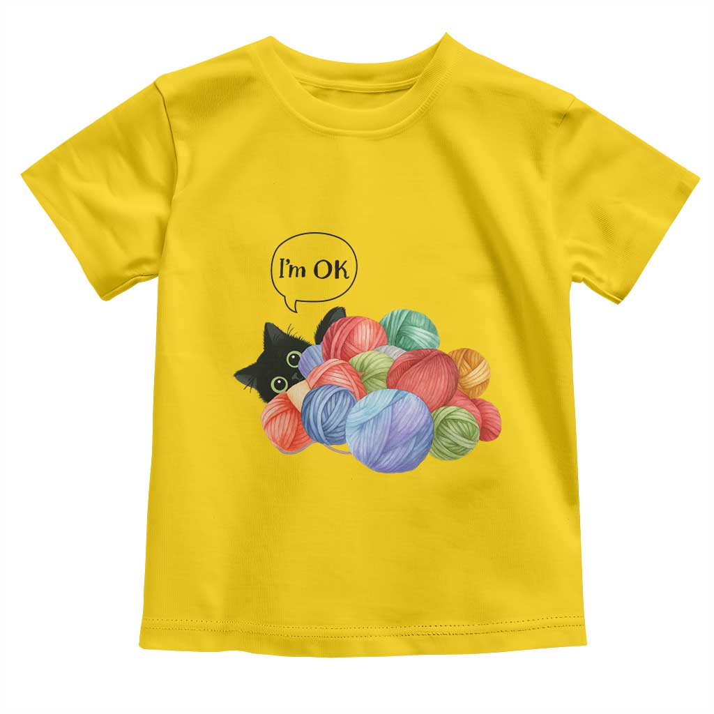 Im OK Toddler T Shirt Cat Tangled In Yarn Funny Crochet Gift TS12 Daisy Print Your Wear