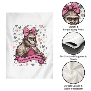Funny Bigfoot Knitting Garden Flag Knitter In The Wild TS12 Print Your Wear
