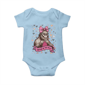 Funny Bigfoot Knitting Baby Onesie Knitter In The Wild TS12 Light Blue Print Your Wear