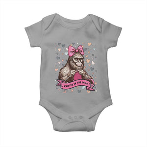 Funny Bigfoot Knitting Baby Onesie Knitter In The Wild TS12 Sport Gray Print Your Wear