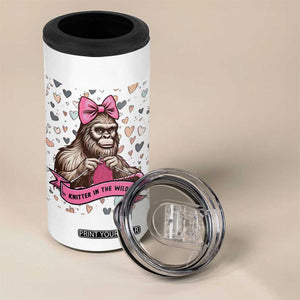 Funny Bigfoot Knitting 4 in 1 Can Cooler Tumbler Knitter In The Wild TS12 Print Your Wear