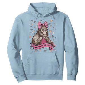 Funny Bigfoot Knitting Hoodie Knitter In The Wild TS12 Light Blue Print Your Wear