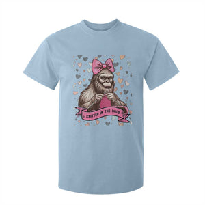 Funny Bigfoot Knitting T Shirt For Kid Knitter In The Wild TS12 Light Blue Print Your Wear