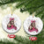 Funny Bigfoot Knitting Ceramic Ornament Knitter In The Wild TS12 1pc White Marble Print Your Wear