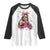 Funny Bigfoot Knitting Raglan Shirt Knitter In The Wild TS12 White Black Print Your Wear