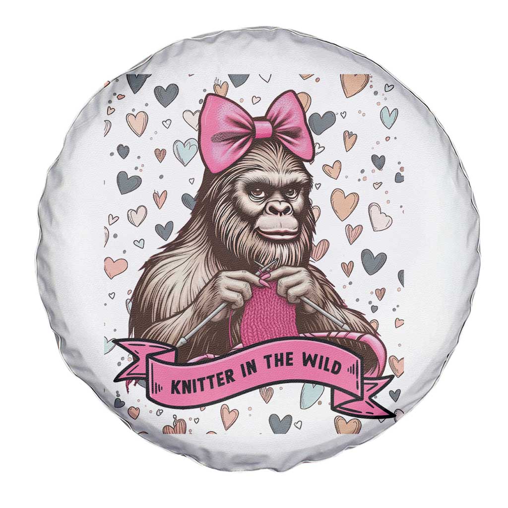 Funny Bigfoot Knitting Spare Tire Cover Knitter In The Wild TS12 Print Your Wear
