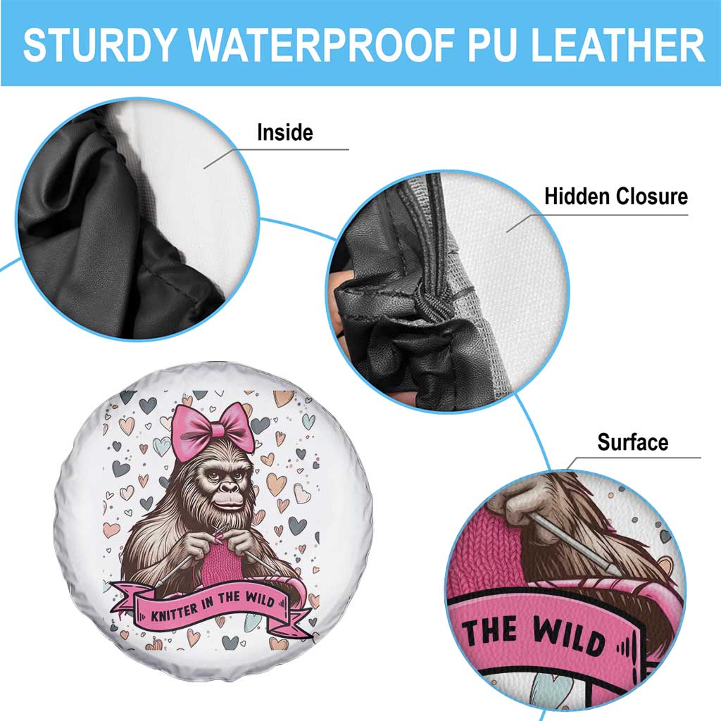 Funny Bigfoot Knitting Spare Tire Cover Knitter In The Wild TS12 Print Your Wear