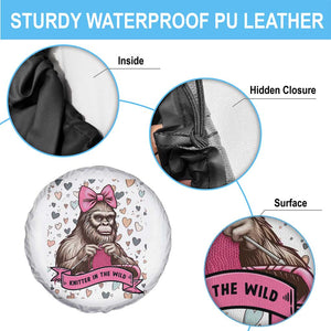 Funny Bigfoot Knitting Spare Tire Cover Knitter In The Wild TS12 Print Your Wear