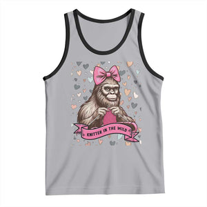Funny Bigfoot Knitting Tank Top Knitter In The Wild TS12 Athletic Heather Black Print Your Wear
