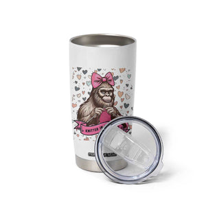 Funny Bigfoot Knitting Tumbler Cup Knitter In The Wild TS12 Print Your Wear