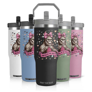 Funny Bigfoot Knitting Flip Straw Tumbler Knitter In The Wild TS12 Print Your Wear