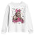 Funny Bigfoot Knitting Youth Sweatshirt Knitter In The Wild TS12 White Print Your Wear