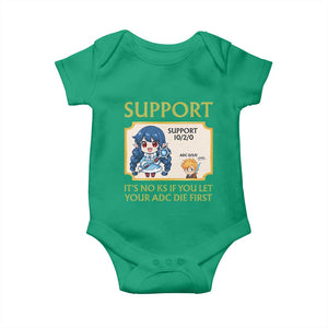 Support Main Funny Gaming Quote Baby Onesie Its No KS If You Let Your ADC Die First TS12 Irish Green Print Your Wear