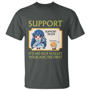 Support Main Funny Gaming Quote T Shirt Its No KS If You Let Your ADC Die First TS12 Dark Heather Print Your Wear