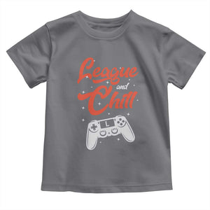 League And Chill Toddler T Shirt Funny Gaming Quote Gift For Gamer TS12 Charcoal Print Your Wear