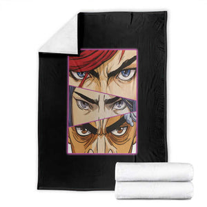 Futuristic Legends Anime Eyes Throw Blanket Gift For League Gamer Fans TS12 Black Print Your Wear