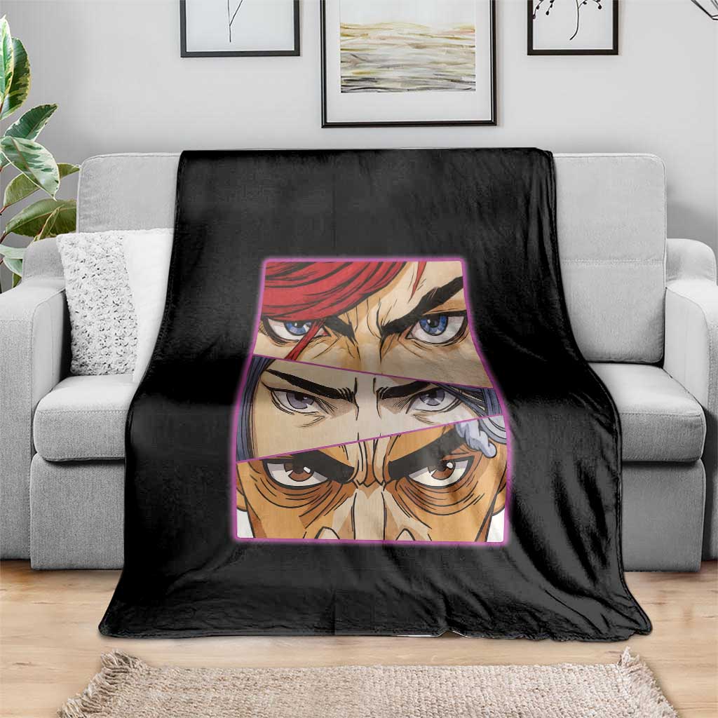 Futuristic Legends Anime Eyes Throw Blanket Gift For League Gamer Fans TS12 Print Your Wear