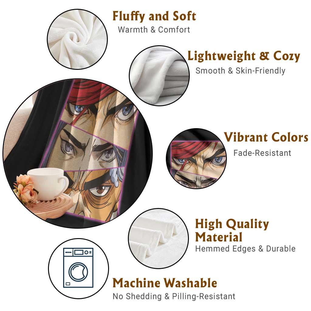 Futuristic Legends Anime Eyes Throw Blanket Gift For League Gamer Fans TS12 Print Your Wear