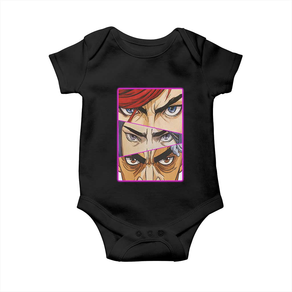 Futuristic Legends Anime Eyes Baby Onesie Gift For League Gamer Fans TS12 Black Print Your Wear