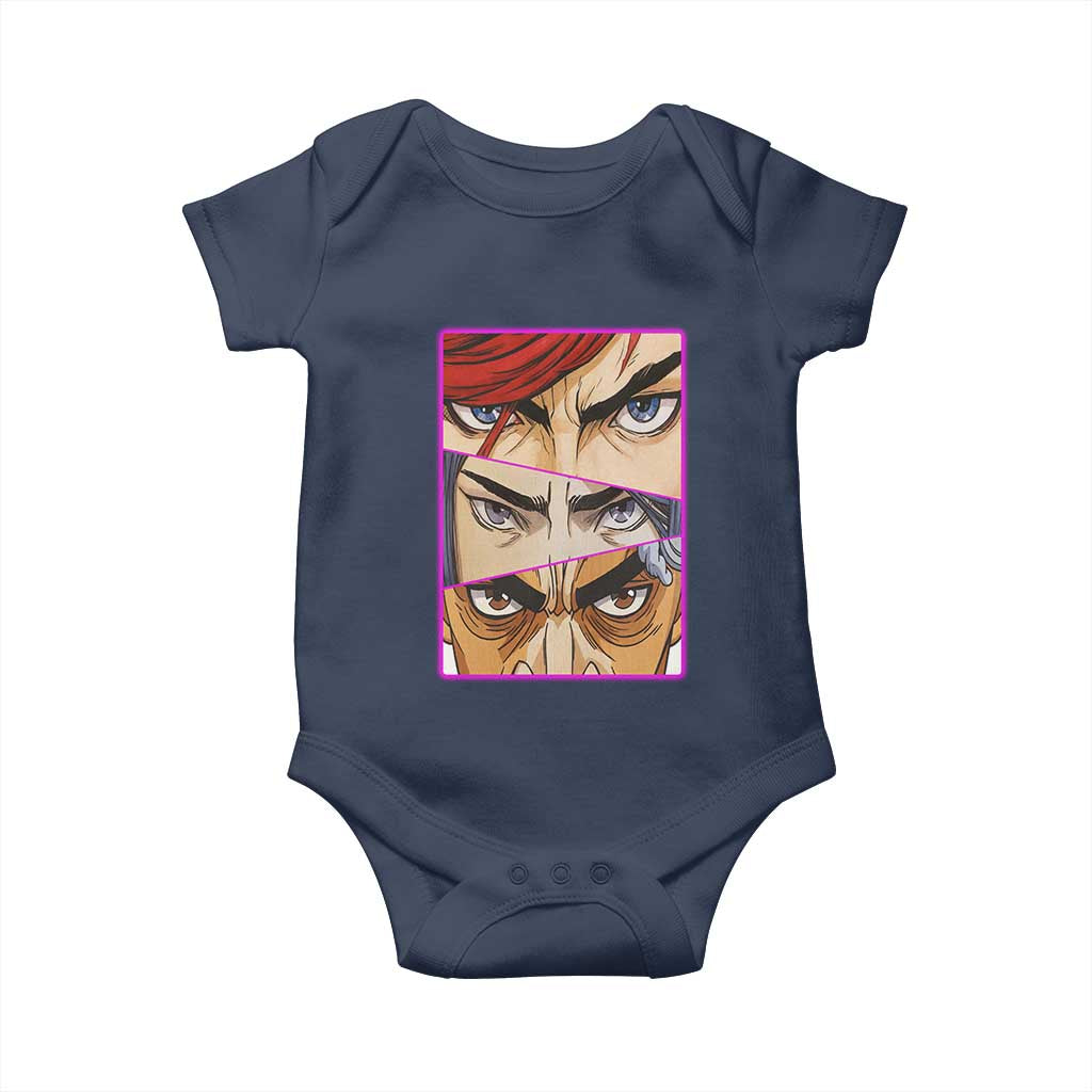 Futuristic Legends Anime Eyes Baby Onesie Gift For League Gamer Fans TS12 Navy Print Your Wear