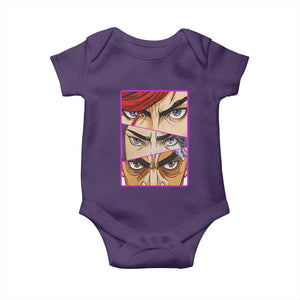 Futuristic Legends Anime Eyes Baby Onesie Gift For League Gamer Fans TS12 Purple Print Your Wear