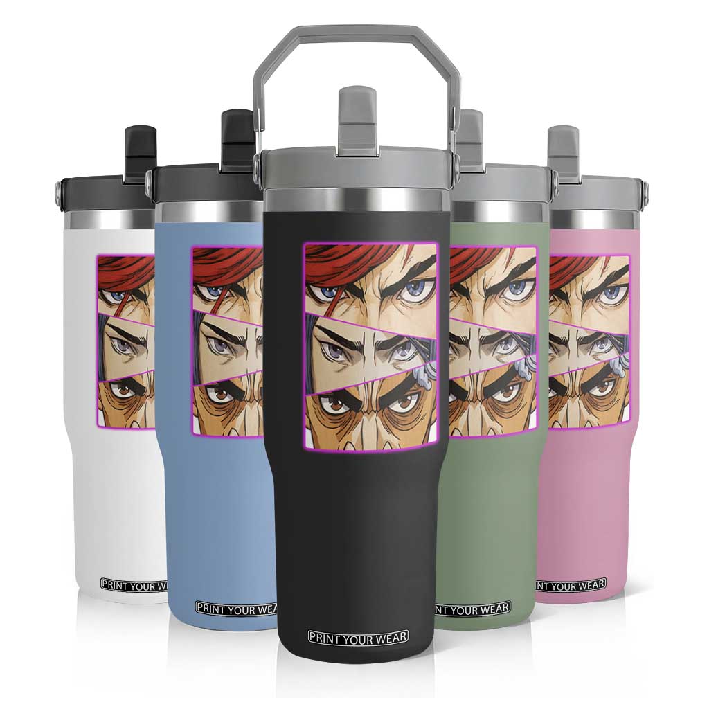 Futuristic Legends Anime Eyes Flip Straw Tumbler Gift For League Gamer Fans TS12 Print Your Wear