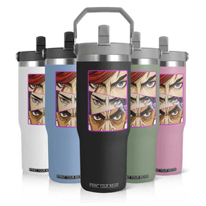 Futuristic Legends Anime Eyes Flip Straw Tumbler Gift For League Gamer Fans TS12 Print Your Wear