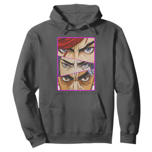 Futuristic Legends Anime Eyes Hoodie Gift For League Gamer Fans TS12 Dark Heather Print Your Wear