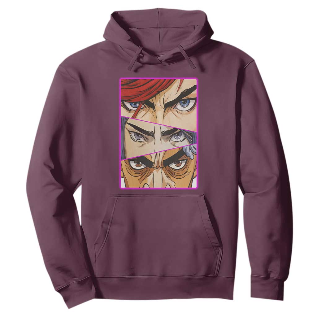 Futuristic Legends Anime Eyes Hoodie Gift For League Gamer Fans TS12 Maroon Print Your Wear