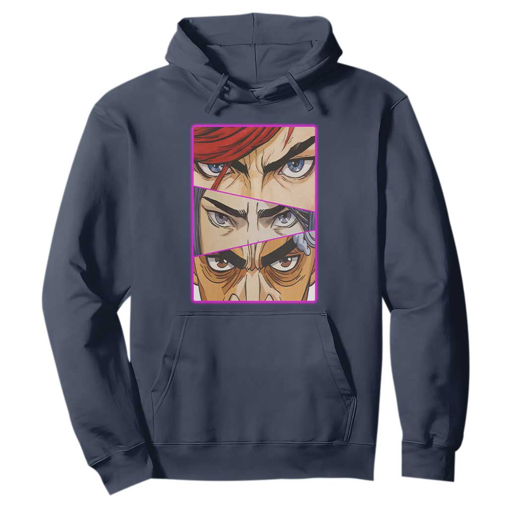 Futuristic Legends Anime Eyes Hoodie Gift For League Gamer Fans TS12 Navy Print Your Wear