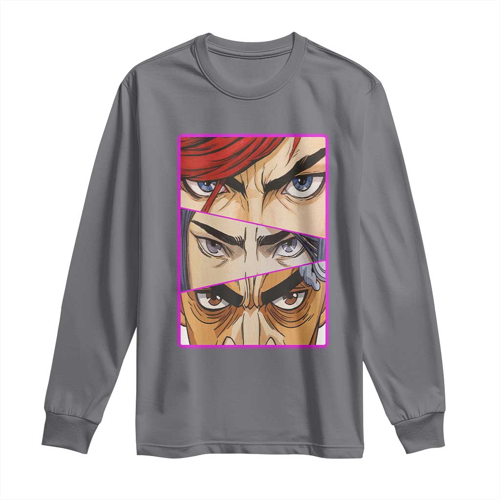 Futuristic Legends Anime Eyes Long Sleeve Shirt Gift For League Gamer Fans TS12 Charcoal Print Your Wear